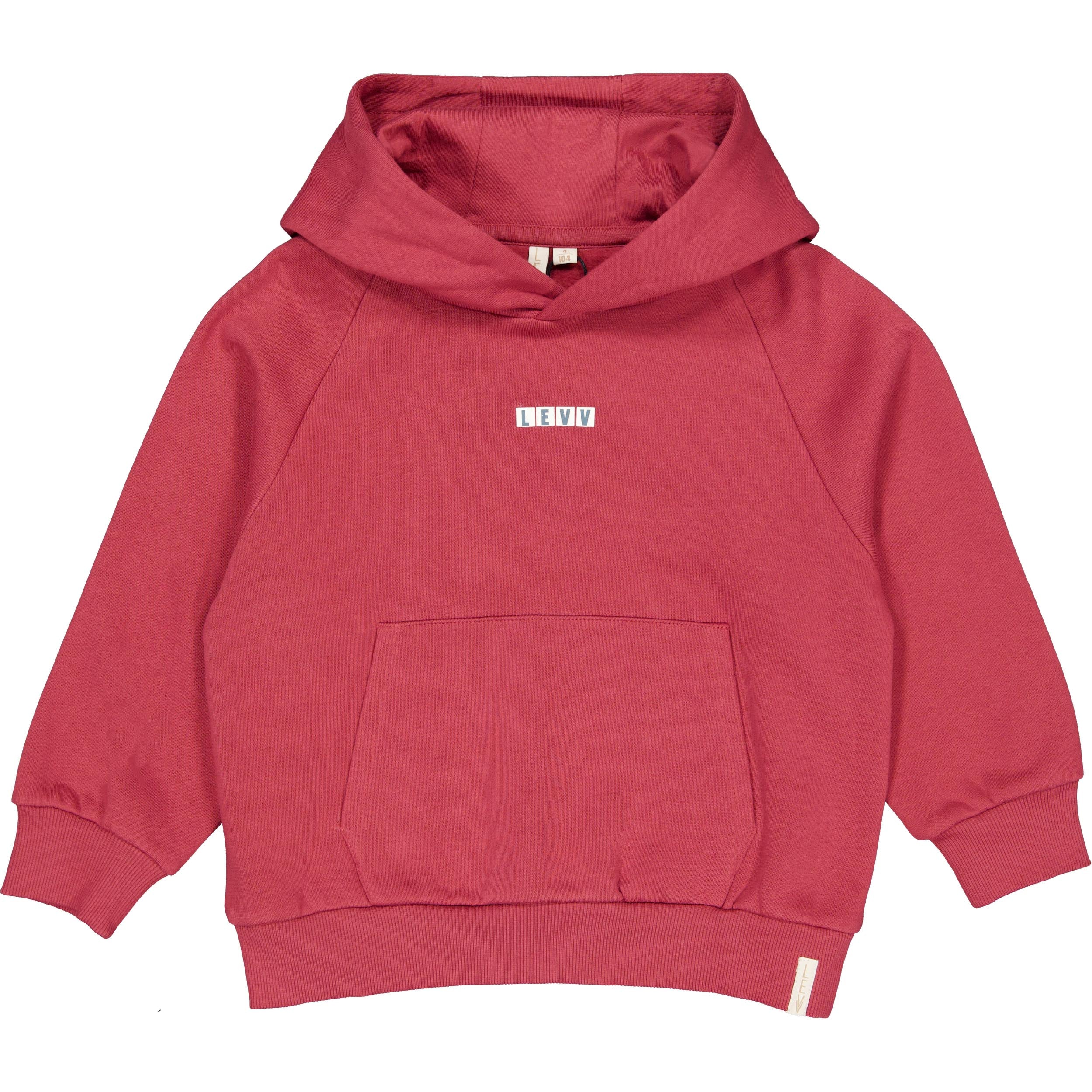 Rode hoodie met borstlogo | Red