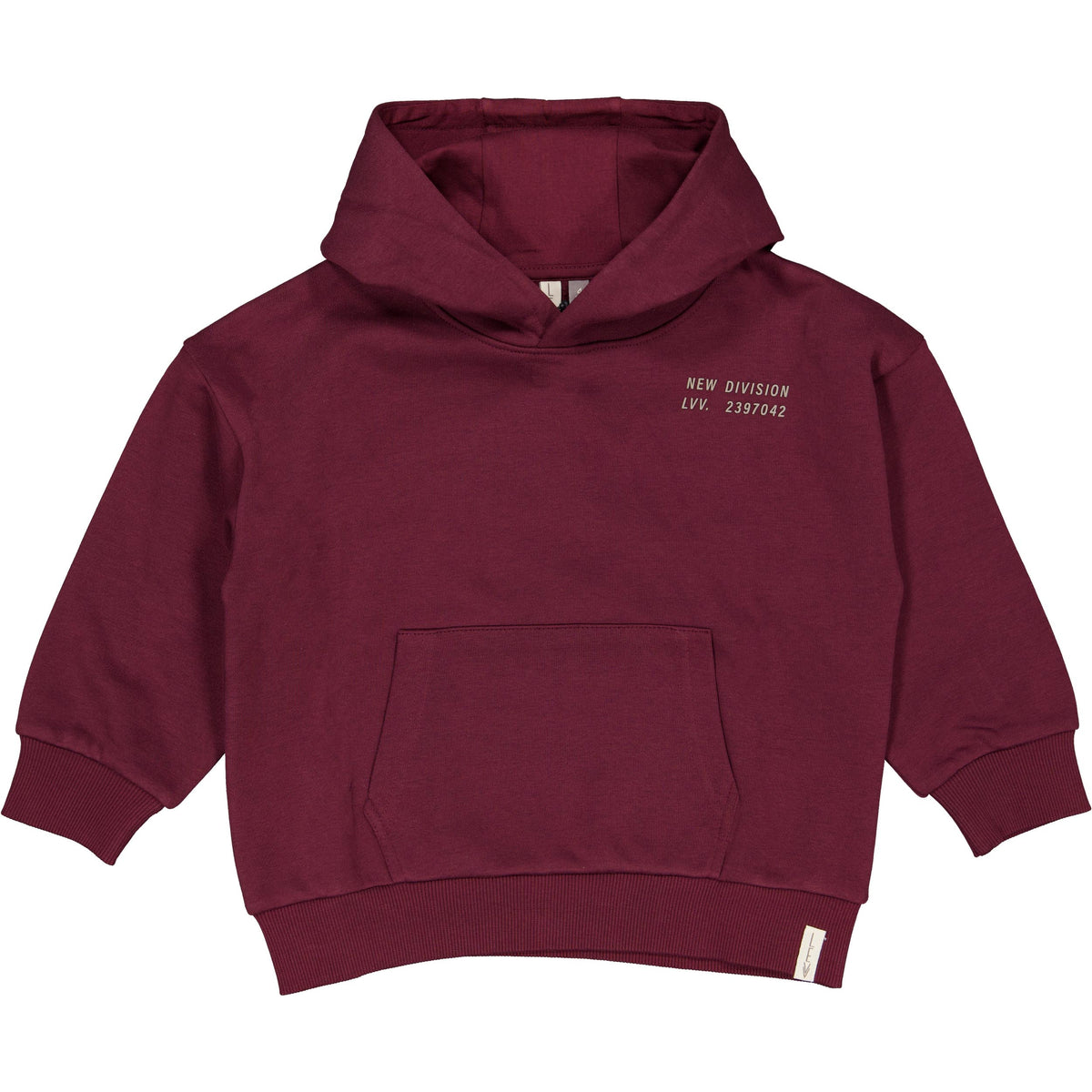 Bordeauxrode hoodie met rugprint | Dark Red
