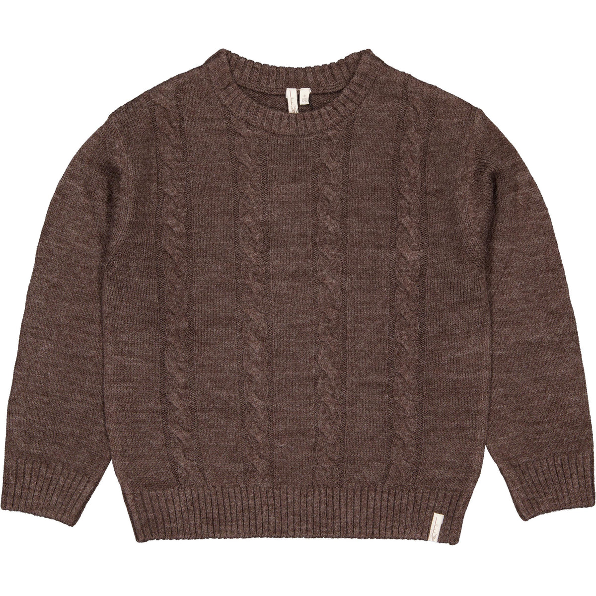 Donkerbruine gebreide sweater | Purple Grey