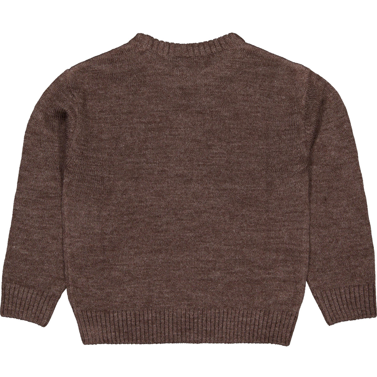 Donkerbruine gebreide sweater | Purple Grey