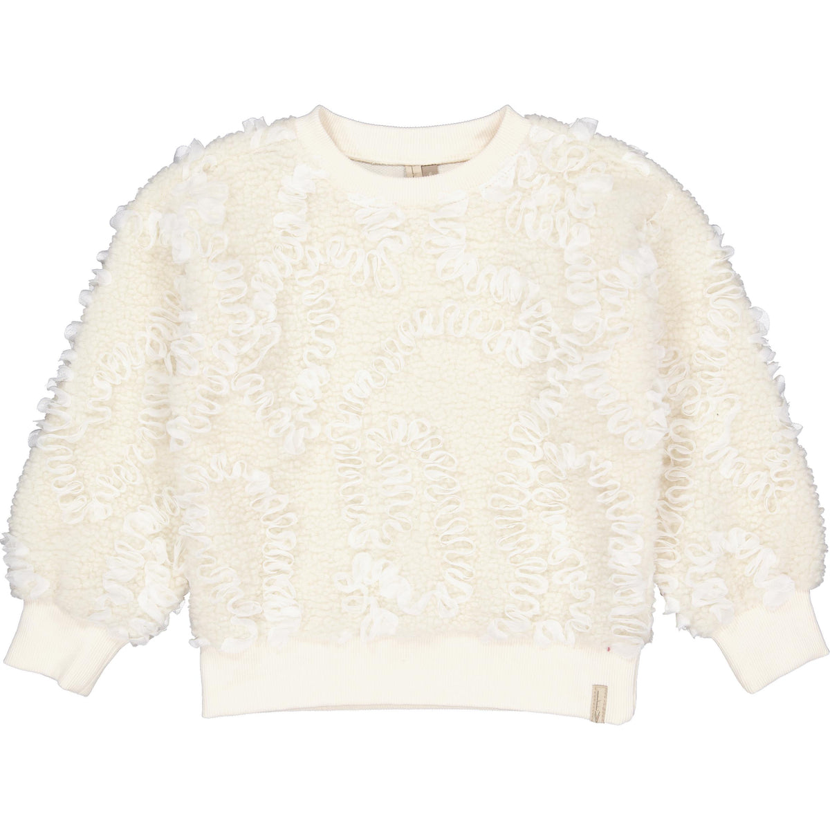 Crèmekleurige sweater met structuurdessin | Soft White