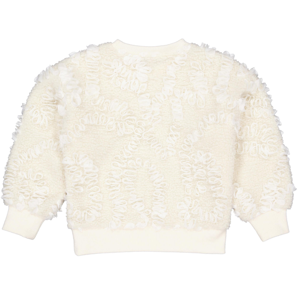 Crèmekleurige sweater met structuurdessin | Soft White