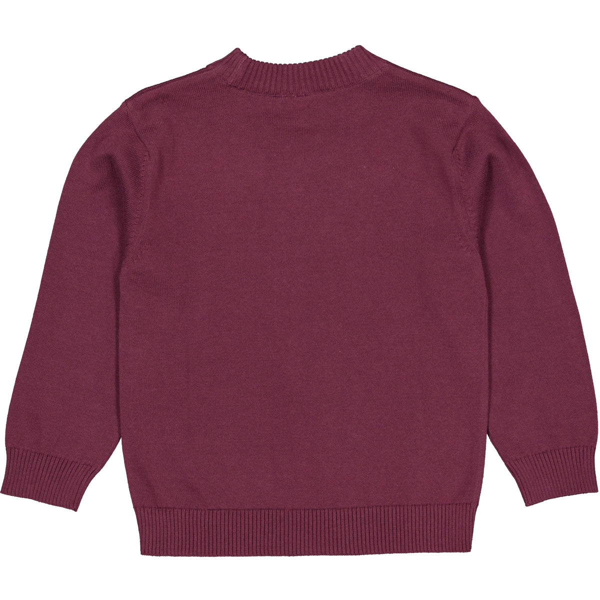 Zwarte sweater met subtiel borstlogo | Dark Red