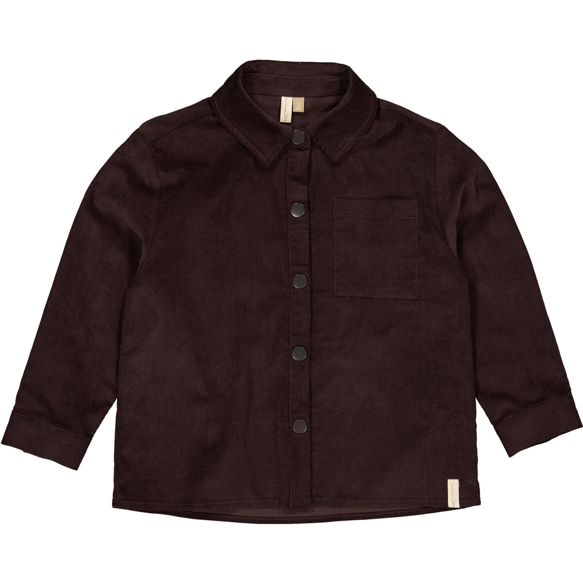 Donkerbruin overshirt met rugprint | Purple Grey