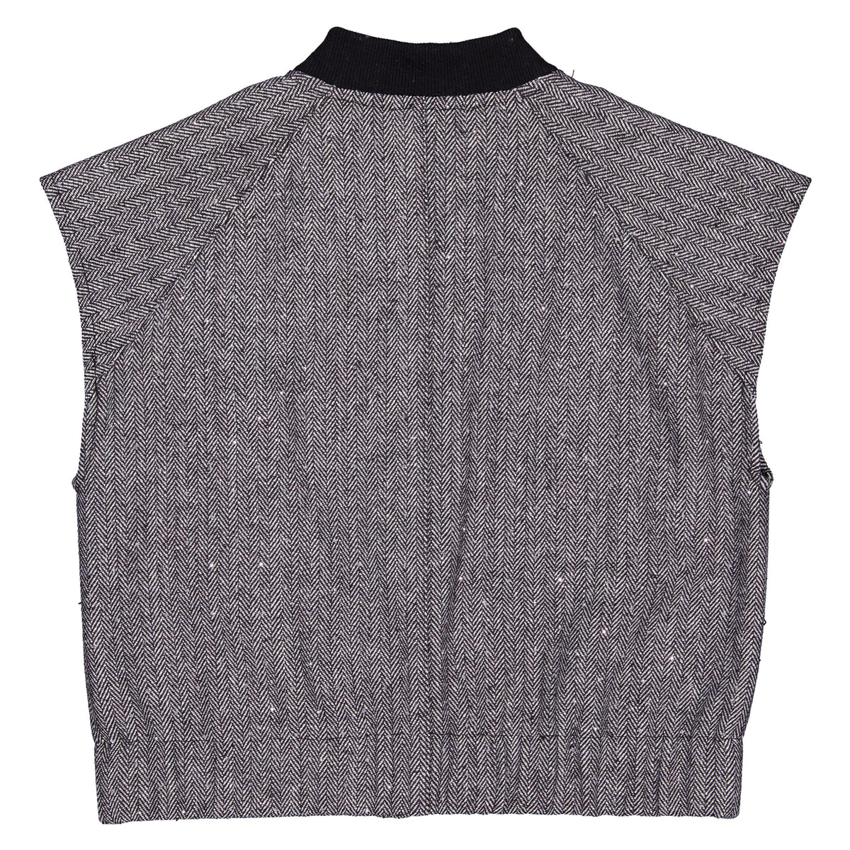 Grijze bodywarmer met zwarte boord | Black