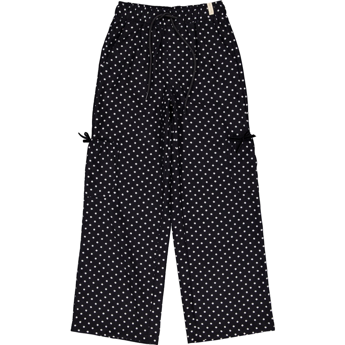 Zwarte broek met witte stippen | AOP White Dot