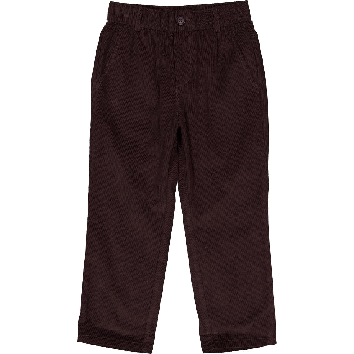 Donkerbruine broek met ribstructuur | Purple Grey