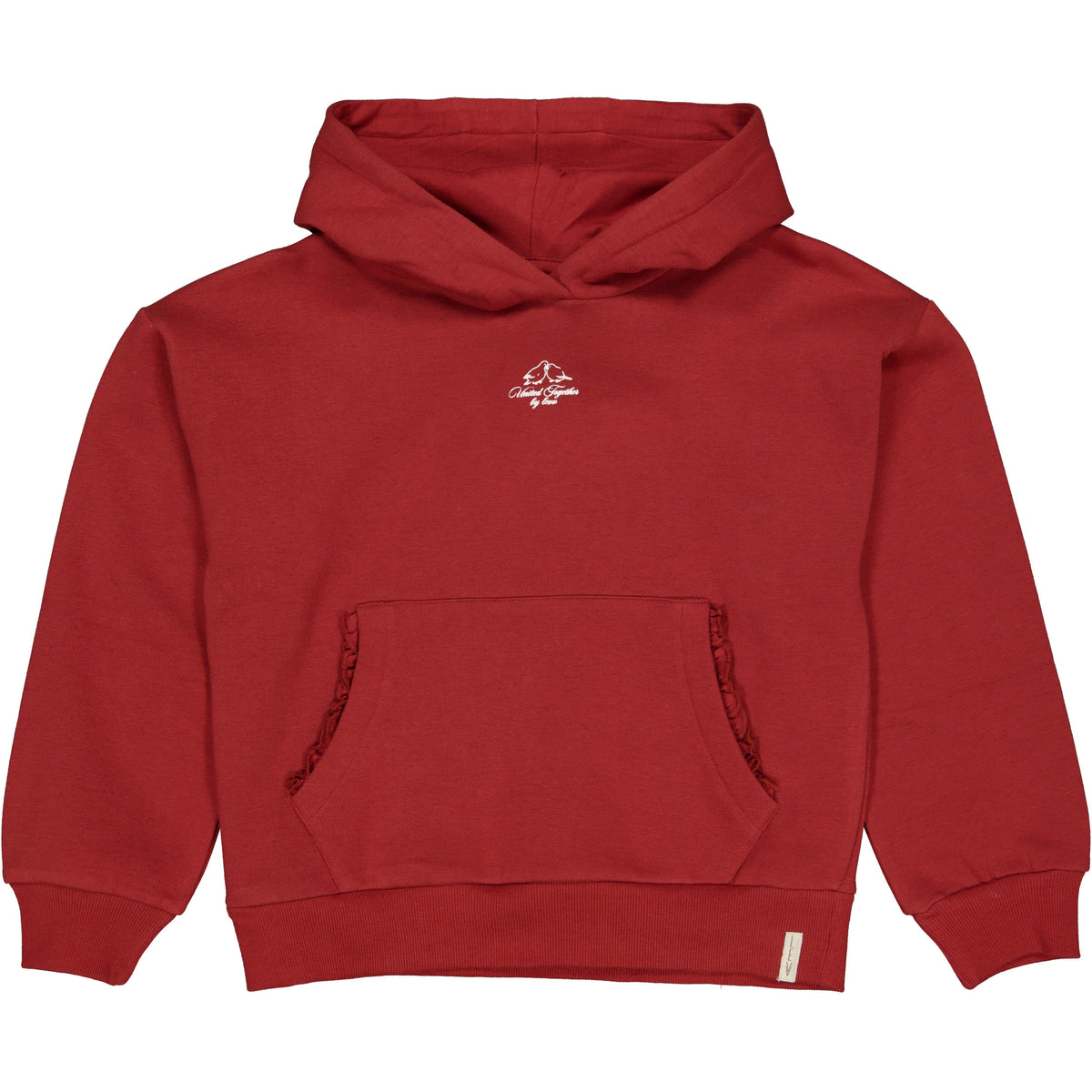 Rode hoodie met kangoeroezak | Vintage Red