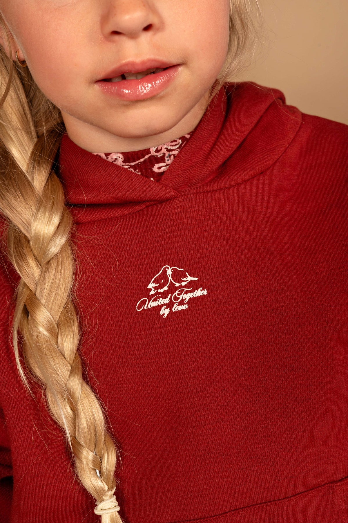 Rode hoodie met kangoeroezak | Vintage Red