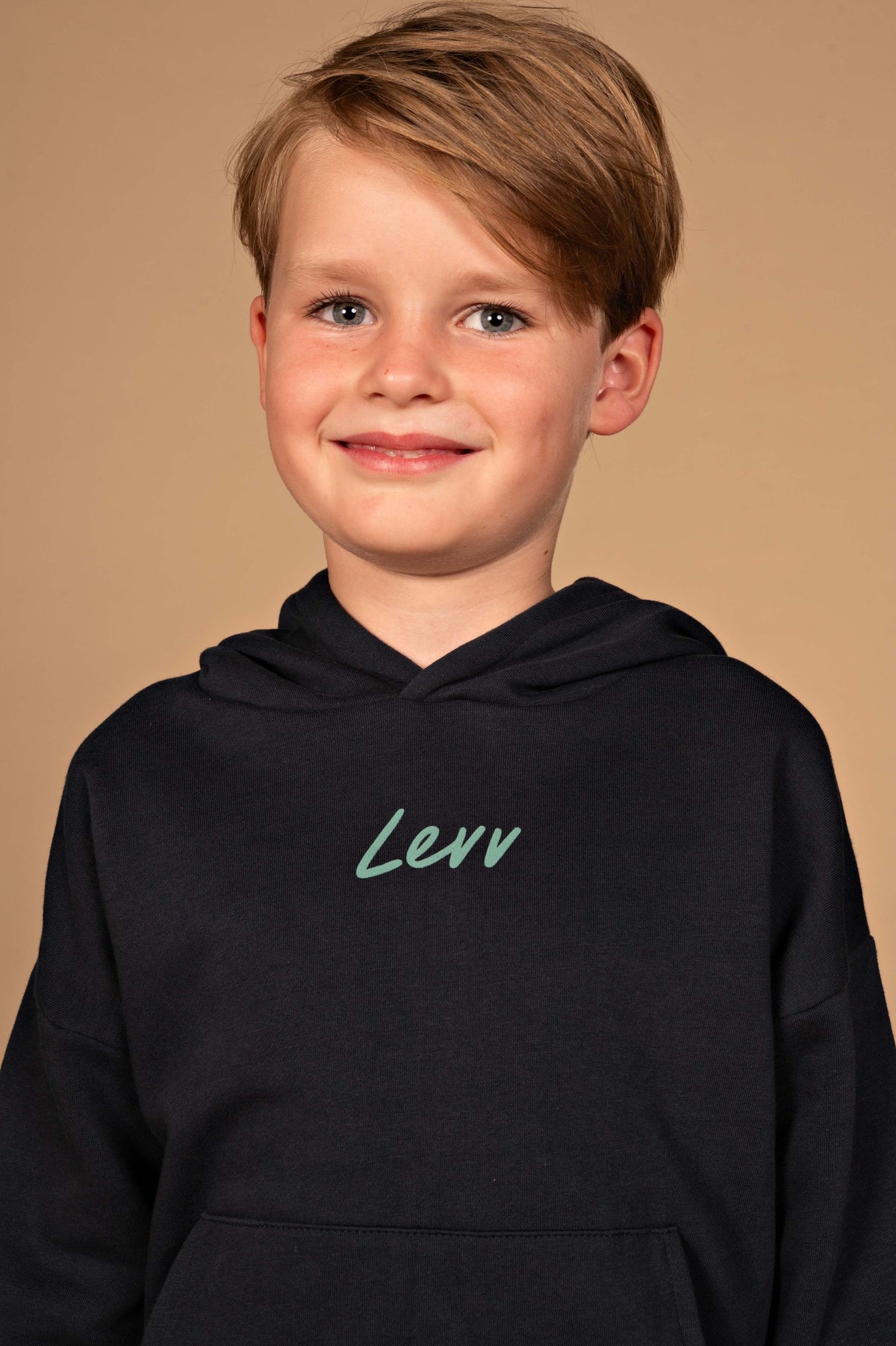 Donkerblauwe hoodie met rugprint | Indigo Blue