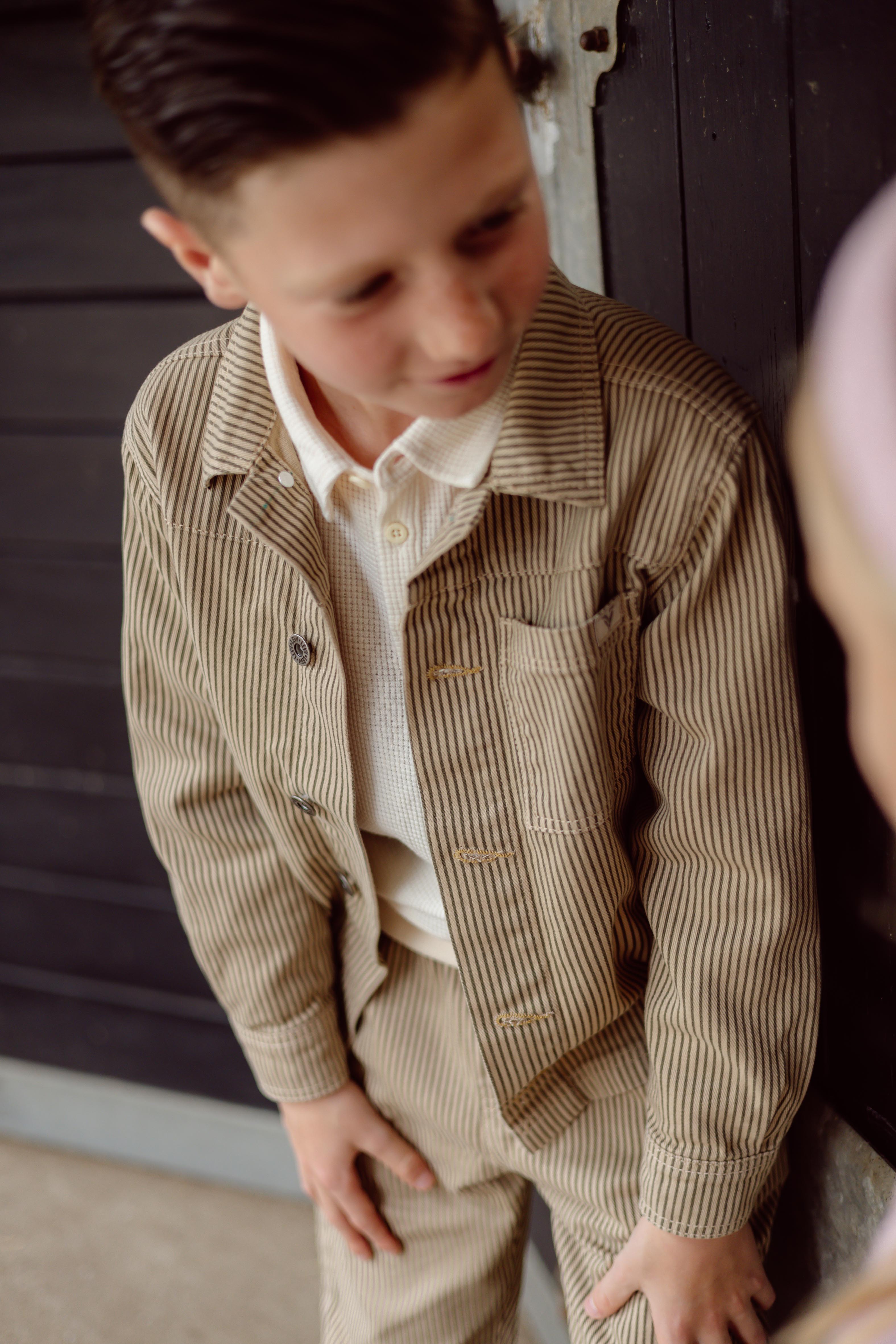 Jacket | AOP Dark Green Stripe