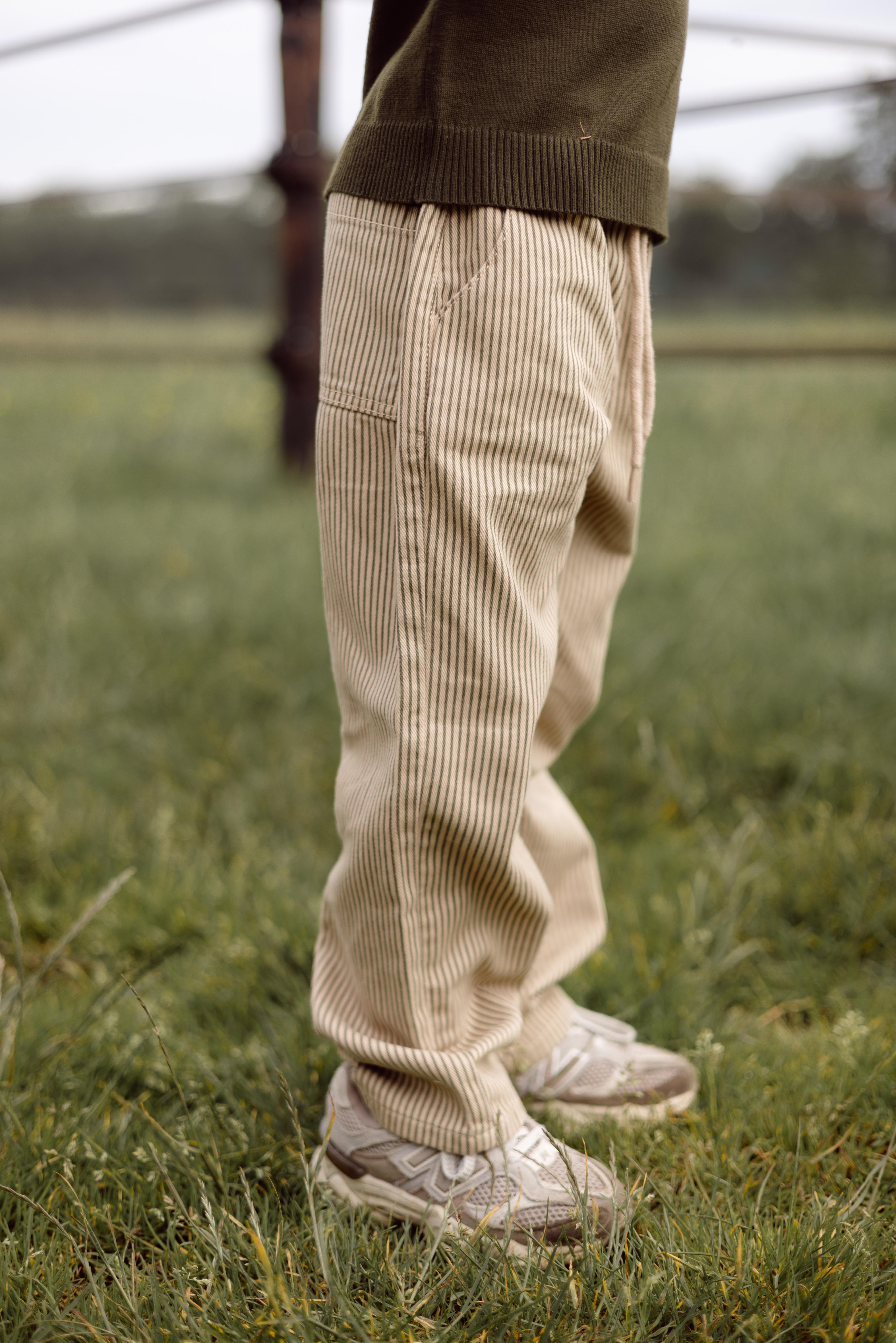 Pants | AOP Dark Green Stripe