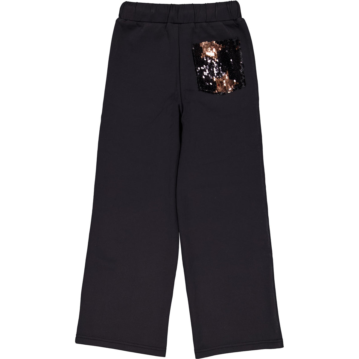 Zwarte wijde broek met sterdetail | Black