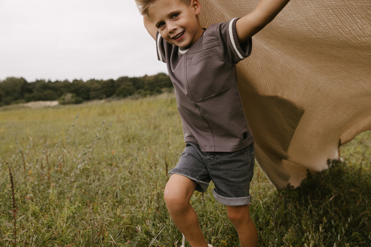 Shortsleeve Sweater | Grey Charcoal