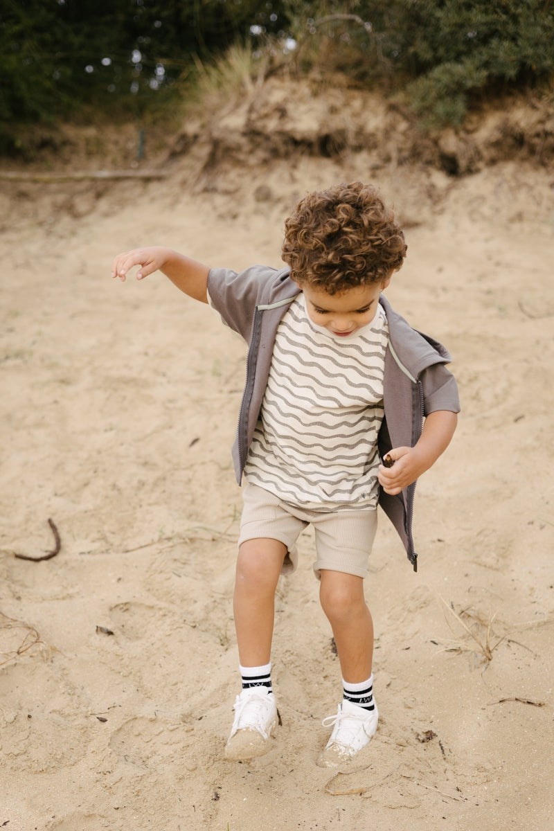 Oversized Shortsleeve | AOP Grey Stripe