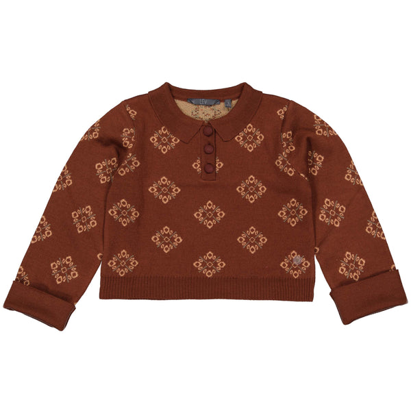 SWEATERS | AOP Brown Graphic