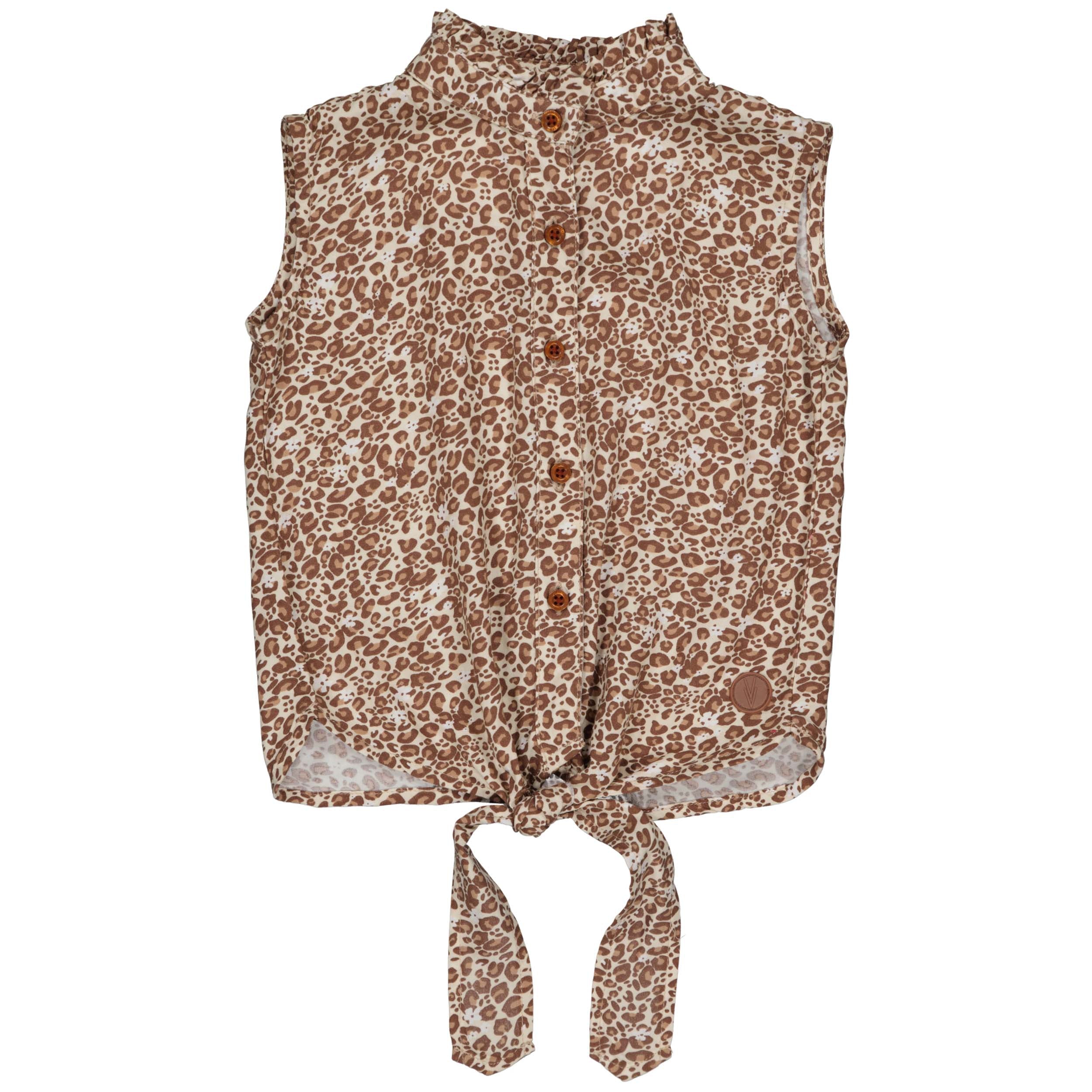 BLOUSE | AOP Brown Animal